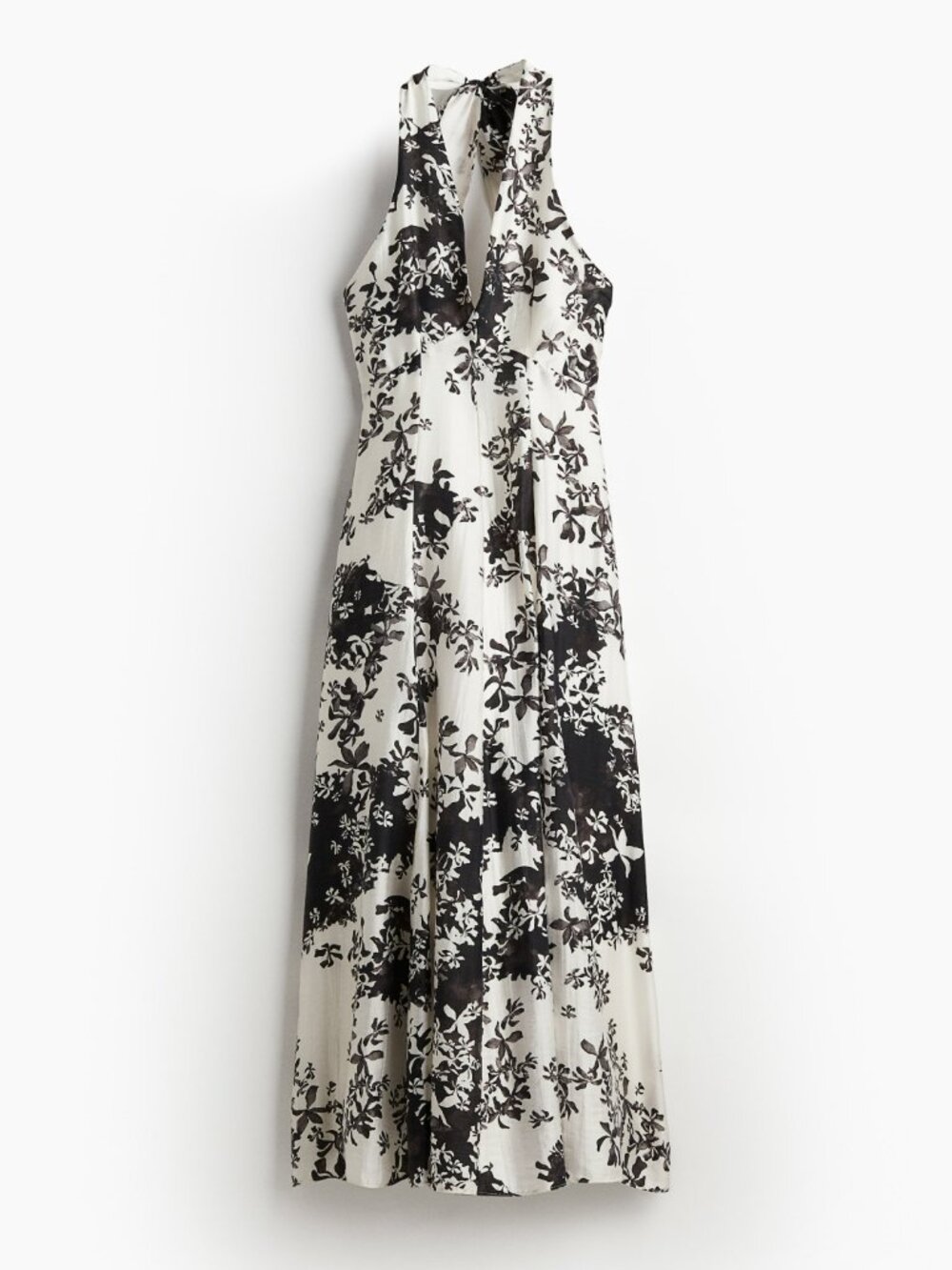 H&M White Floral V Neck Maxi Dress